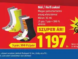 Lidl Női / férfi zokni ajánlat