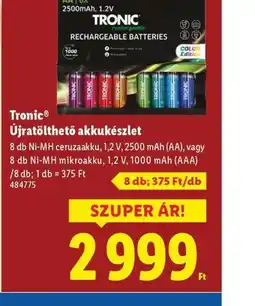 Lidl Tronic Újratölthető akkukészlet ajánlat