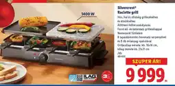Lidl Silvercrest Raclette grill ajánlat
