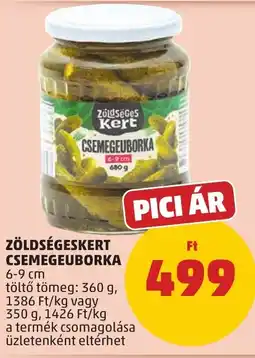 PENNY Zöldségeskert csemegeuborka ajánlat