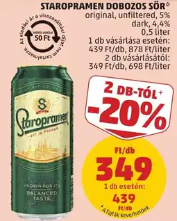 PENNY Staropramen dobozos sör ajánlat