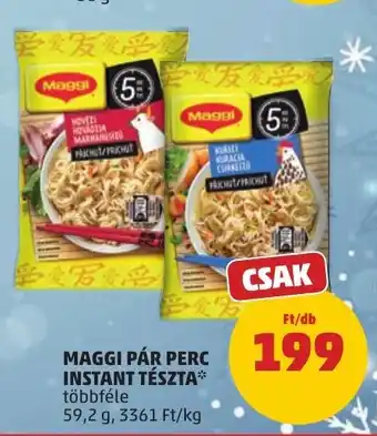 PENNY Maggi Pár Perc instant tészta ajánlat