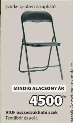 JYSK VIUF összecsukható szék ajánlat