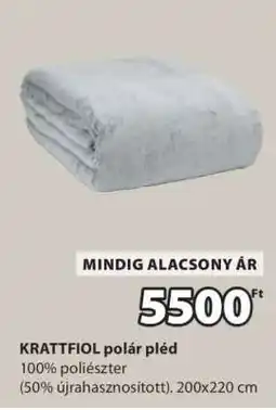 JYSK KRATTFIOL polár pléd ajánlat