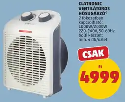 PENNY Clatronic ventilátoros hősugárzó ajánlat