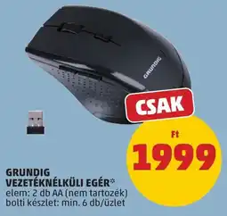 PENNY Grundig vezetéknélküli egér ajánlat