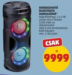 PENNY Hordozható Bluetooth hangszóró ajánlat