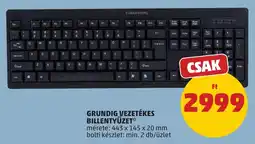 PENNY Grundig Vezetékes billentyűzet ajánlat