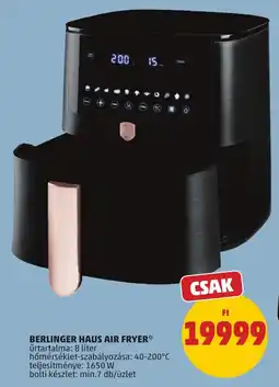 PENNY BerlingerHaus Air Fryer ajánlat