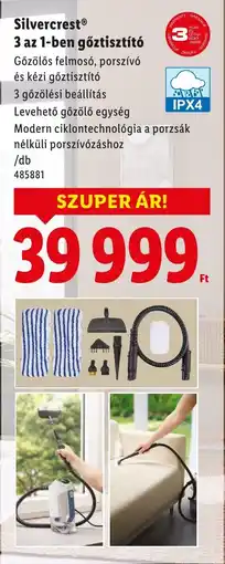 Lidl Silvercrest 3 az 1-ben gőztisztító ajánlat