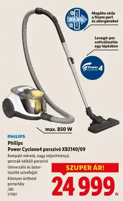 Lidl Philips Power Cyclone4 porszívó XB2140/09 ajánlat