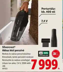 Lidl Silvercrest Akkus kézi porszívó ajánlat