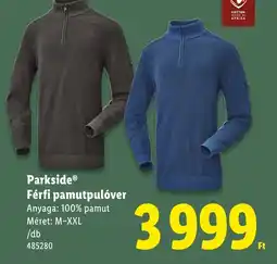 Lidl Parkside Férfi pamutpulóver ajánlat
