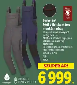 Lidl Parkside Férfi bélelt kantáros munkásnadrág ajánlat