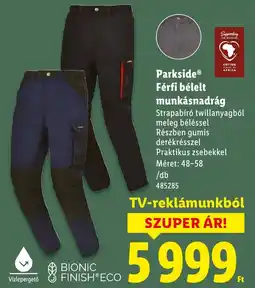 Lidl Parkside Férfi bélelt munkásnadrág ajánlat