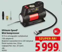 Lidl Ultimate Speed Mini kompresszor ajánlat