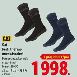 Lidl Cat Férfi thermo munkászokni ajánlat