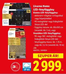 Lidl Livarno Home LED-fényfüggöny ajánlat