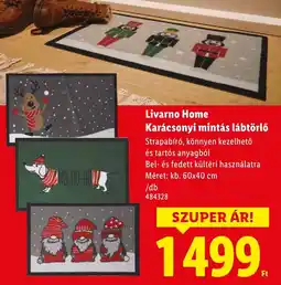 Lidl Livarno Home Karácsonyi mintás lábtörlő ajánlat