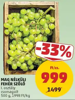 PENNY Mag Nélküli fehér szőlő ajánlat