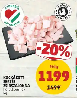 PENNY Kockázott Sertés zsírszalonna ajánlat