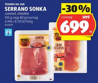 ALDI Tesoros del sur serrano sonka ajánlat