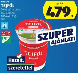 ALDI Milsani tejföl ajánlat