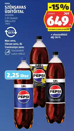 ALDI Pepsi szénsavas üdítőital ajánlat