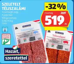 ALDI Szeletelt téliszalámi ajánlat