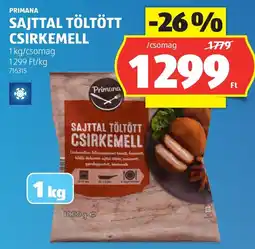 ALDI Primana sajttal töltött csirkemell ajánlat