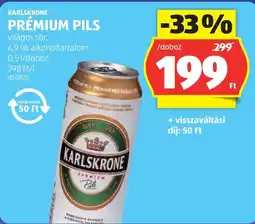 ALDI Karlskrone prémium pils ajánlat