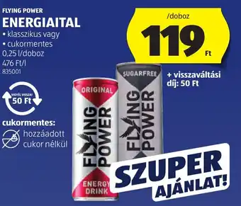 ALDI Flying power energiaital ajánlat
