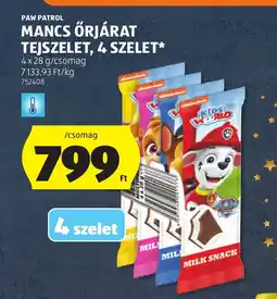 ALDI Paw patrol mancs őrjárat tejszelet ajánlat