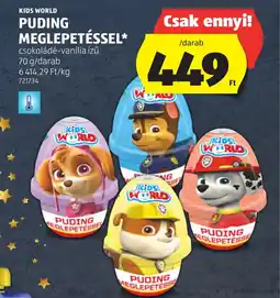 ALDI Kids world puding meglepetéssel ajánlat