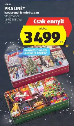 ALDI Sorini praliné ajánlat