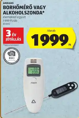 ALDI Ambiano borhőmérő vagy alkoholszonda ajánlat