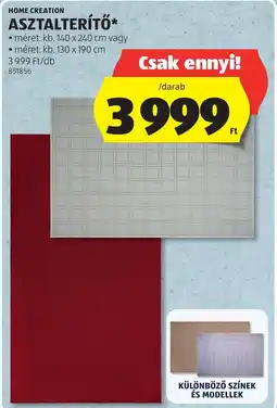 ALDI Home creation asztalterítő ajánlat