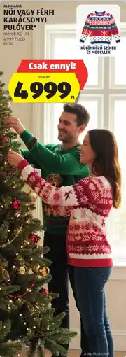 ALDI Aldimania női vagy férfi karácsonyi pulóver ajánlat