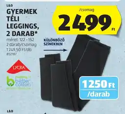 ALDI L&d gyermek téli leggings, 2 darab ajánlat