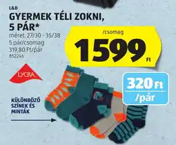 ALDI L&d gyermek téli zokni ajánlat