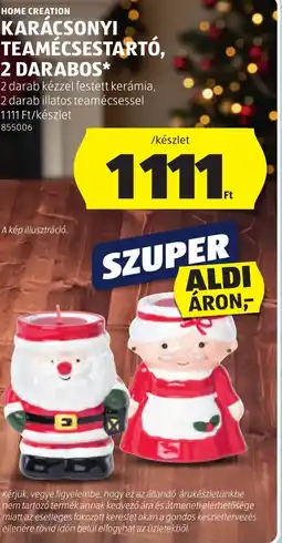 ALDI Home creation karácsonyi teamécsestartó ajánlat