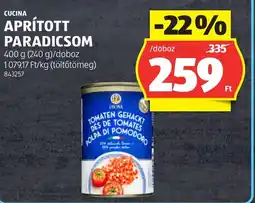 ALDI Cucina aprított paradicsom ajánlat