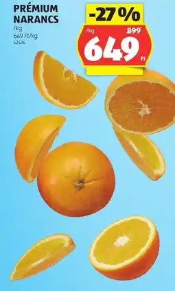 ALDI Prémium narancs ajánlat