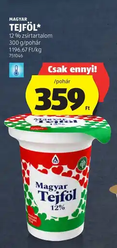 ALDI Magyar tejföl ajánlat