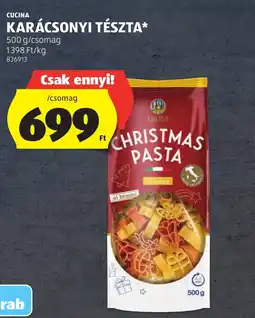 ALDI Cucina karácsonyi tészta ajánlat