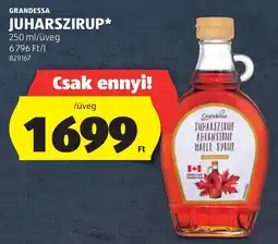 ALDI Grandessa juharszirup ajánlat