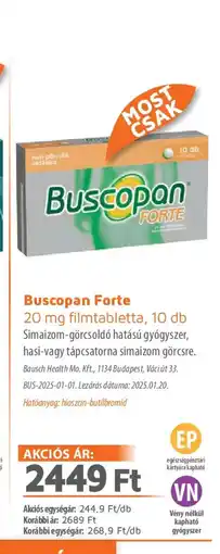 Alma Gyógyszertárak Buscopan Forte ajánlat