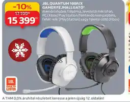 Auchan Jbl quantum 100p/x gamer fejhallgat ajánlat