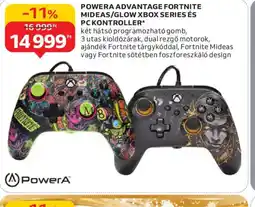 Auchan Powera advantage fortnite mideas/glow xbox series és pc kontroller ajánlat