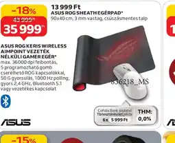 Auchan Asus rog sheath egérpad ajánlat
